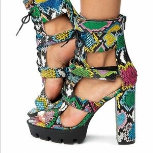 Multi Color Open Toe Sandals